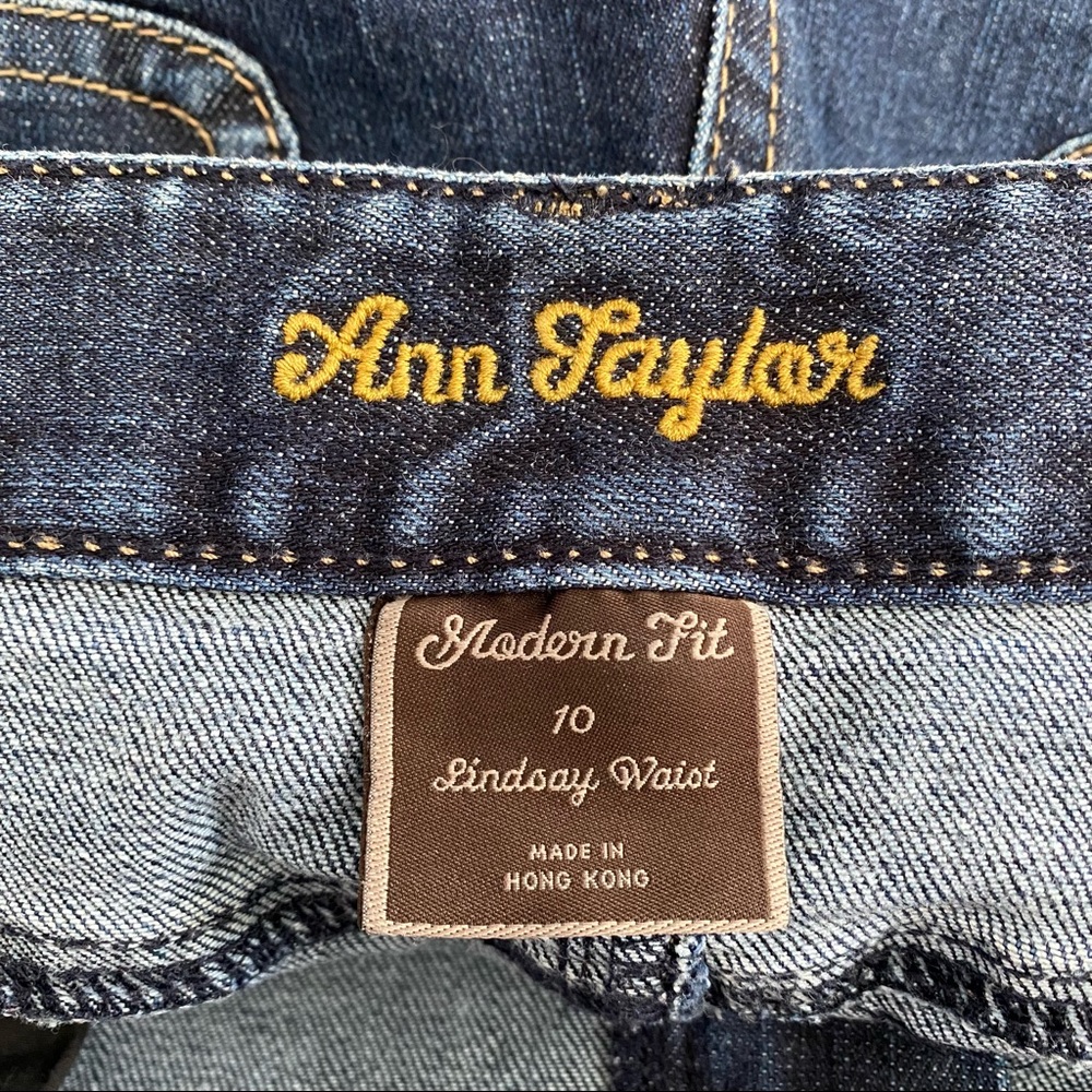 Ann Taylor Modern Fit Lindsay Waist Denim Capri Jeans Women’s Size 10 - Picture 5 of 12